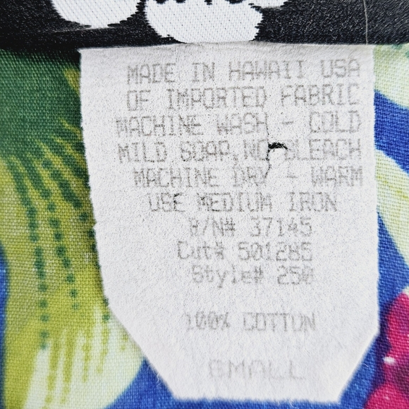 Hilo Hattie Hawaiian Pineapple Tropical Leaf Tank Top Blue Small - Picture 8 of 8